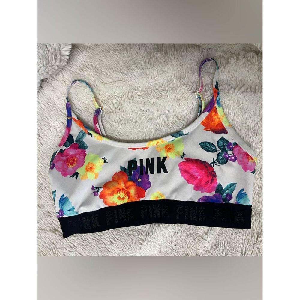 VICTORIA SECRETS by PINK ✨PINK Floral Sports Bralette in Bright Multicolor